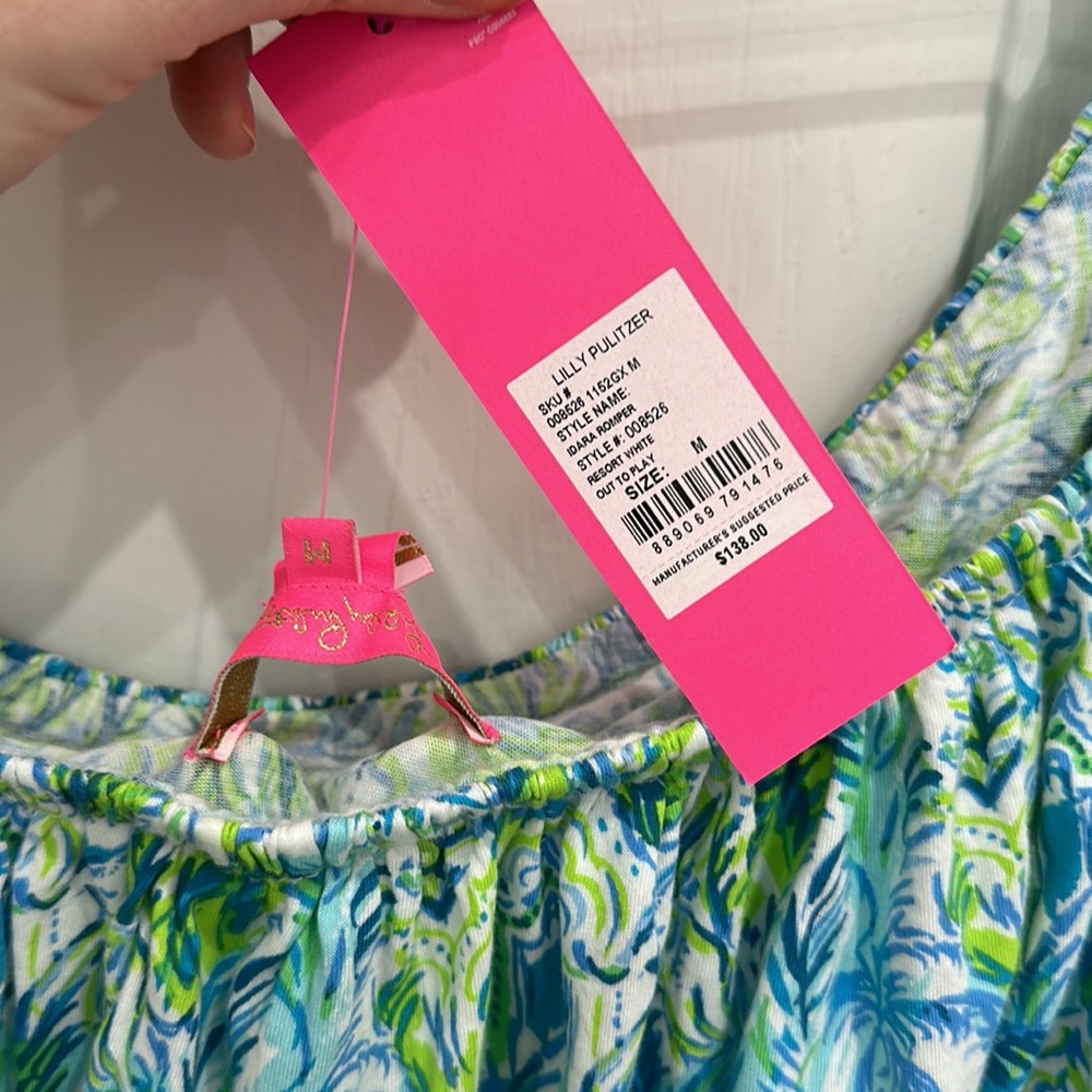 Lilly Pulitzer idara one shoulder dress printed Pom Pom romper - Picture 6 of 6